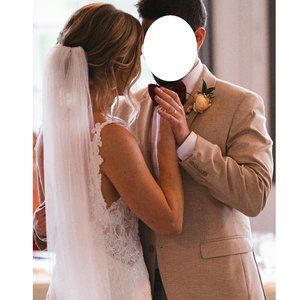 Classic Single Tier Bridal Veil (hip length)